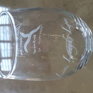 **SALE**Live Laugh Love Stemless Wine Glass nwot